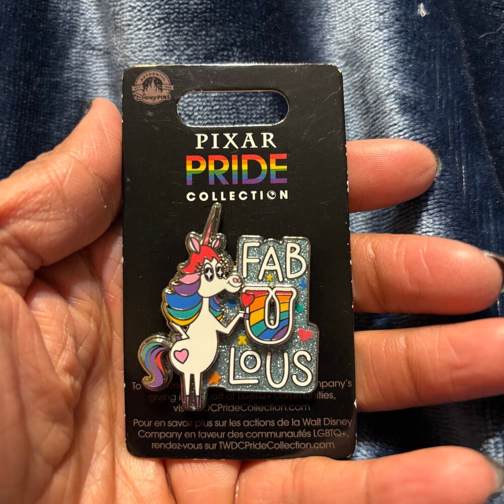 Disney Pixar Pride Collection Fabulous Unicorn Enamel Pin LGBTQ